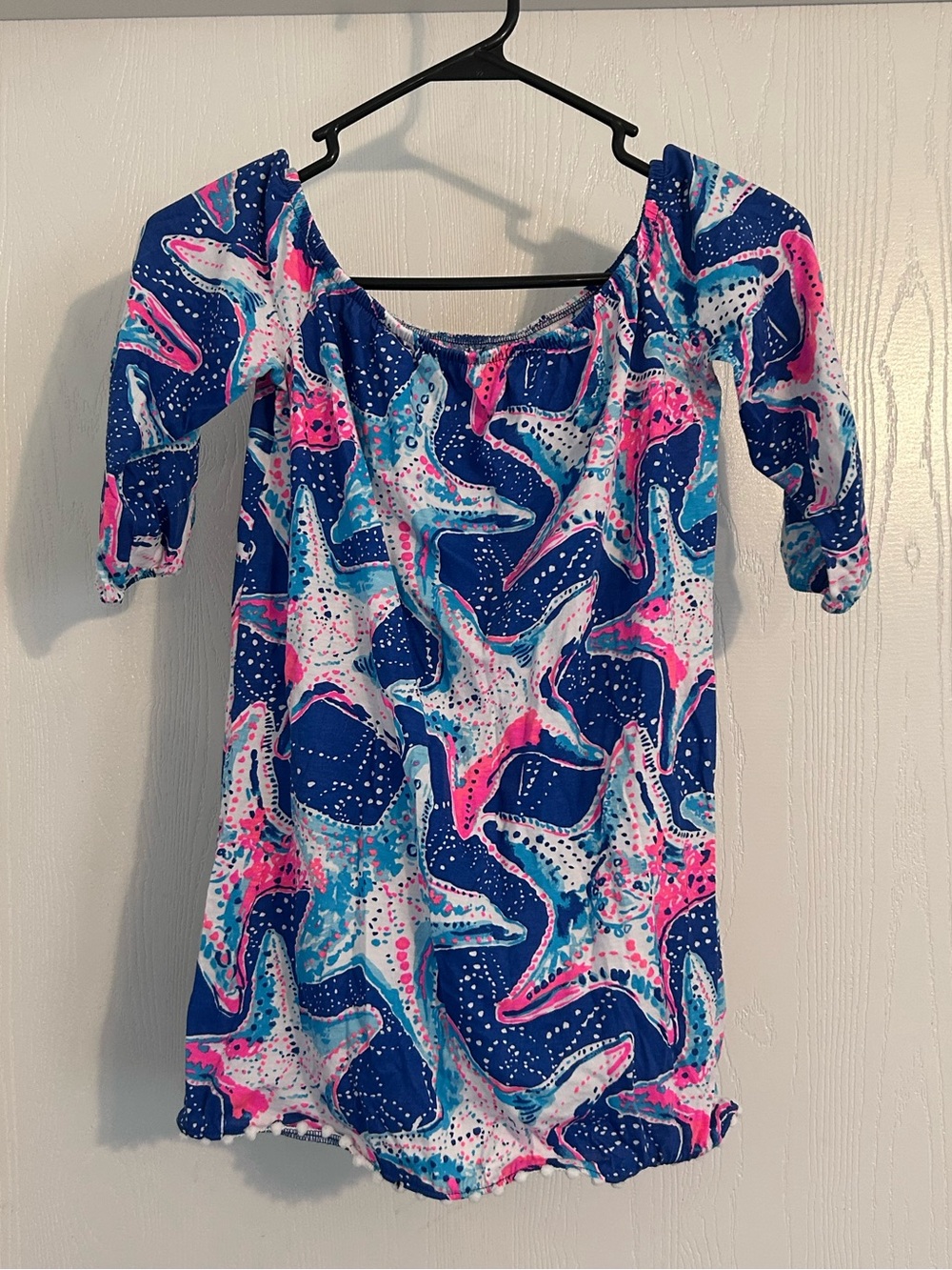 Lilly Pulitzer | Blue and Pink Floral Baby Cotton Top | Size